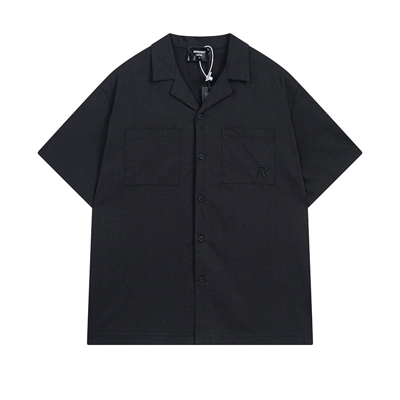 Allover Letter Logo Shirt Unisex Casual Outfit Set photo 8