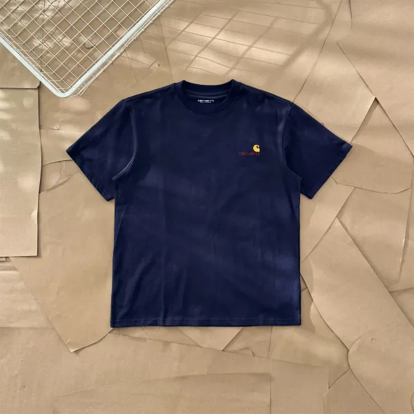 Carhartt Work In Progress Carhartt WIP Logo Embroidered White T-Shirt T-Shirts - 11