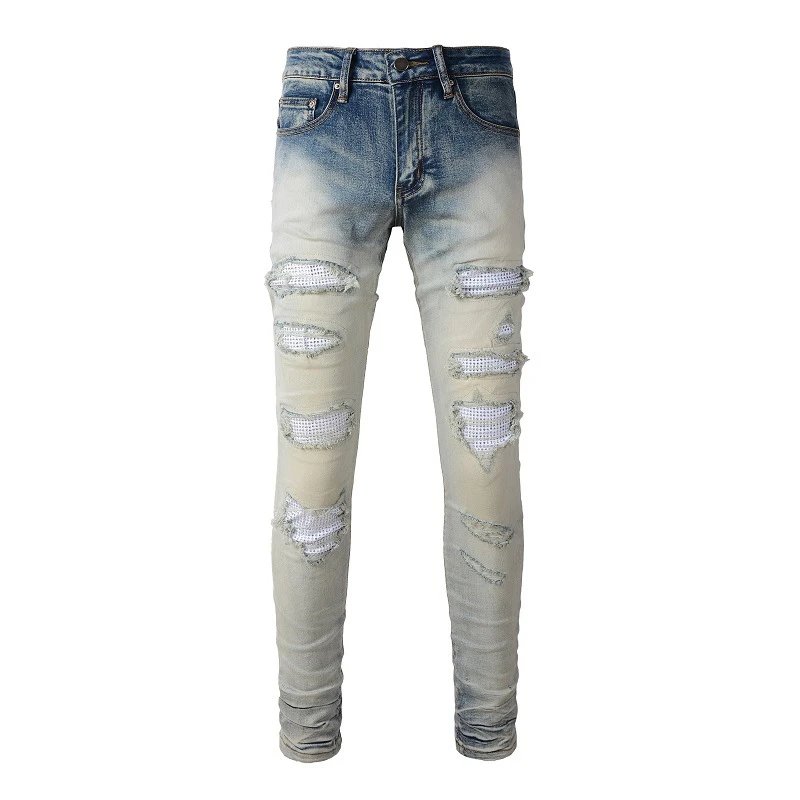 Distressed Rhinestone Jeans photo 5