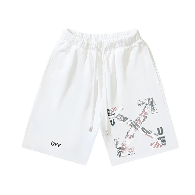 Brushed Cotton Terry Arrow Print Shorts photo 5