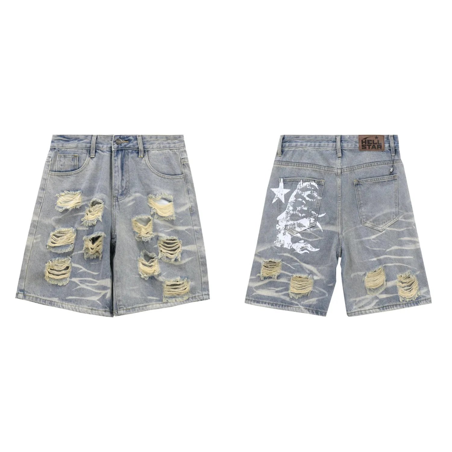 Distressed Jean Shorts