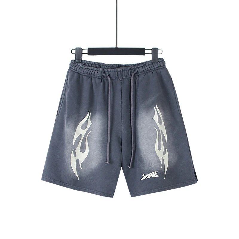 Washed distressed beach shorts photo 8