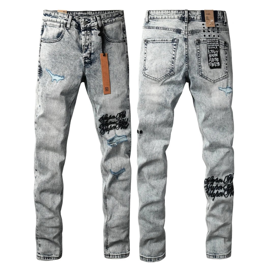 Men's Distressed Stretch Jeans photo 5
