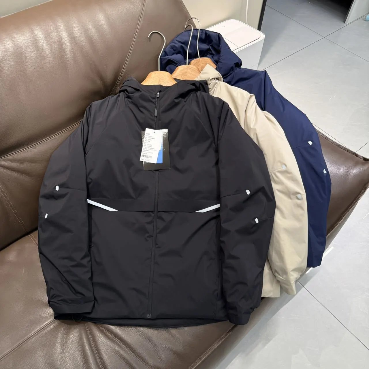 Winter Hood Cotton Puffer Jacket with Reflective Stripe photo 6