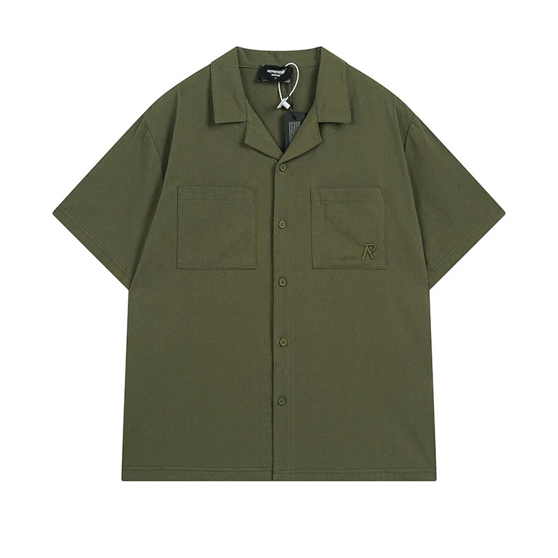 Allover Letter Logo Shirt Unisex Casual Outfit Set photo 5
