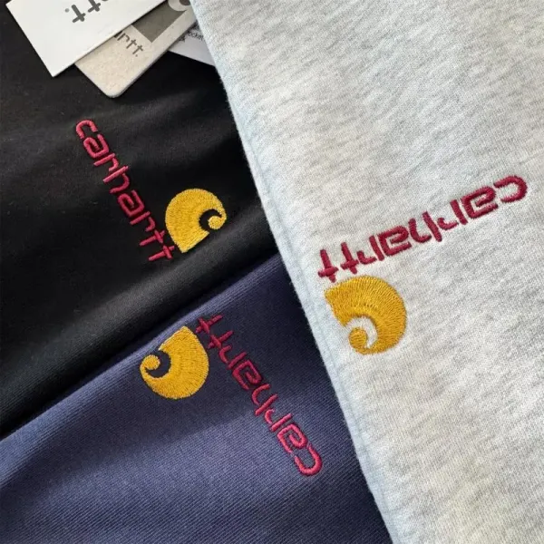 Carhartt Work In Progress Carhartt WIP Logo Embroidered White T-Shirt T-Shirts - 38