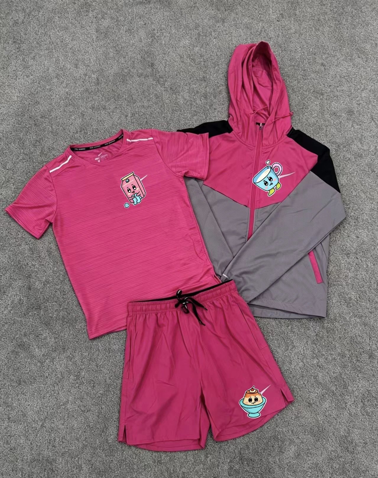 Logo Reflective Tracksuit Windproof Sports Hoodie photo 2