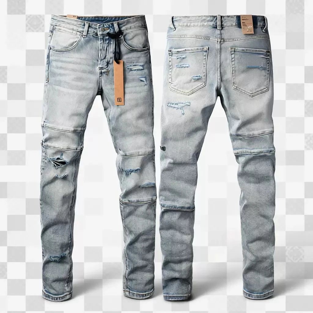 Men's Distressed Stretch Jeans photo 3
