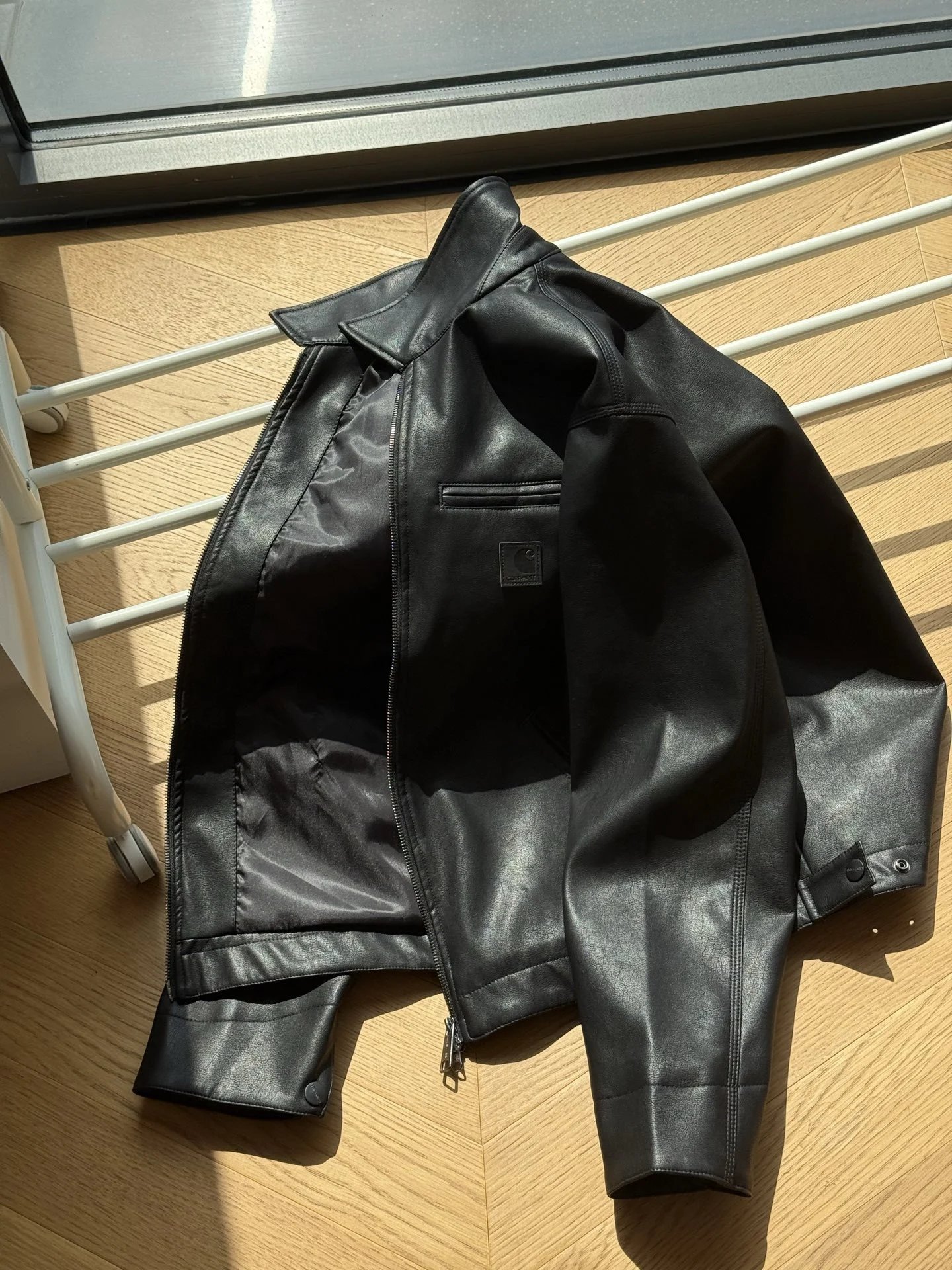Retro PU Leather Jacket photo 8