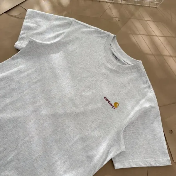Carhartt Work In Progress Carhartt WIP Logo Embroidered White T-Shirt T-Shirts - 41