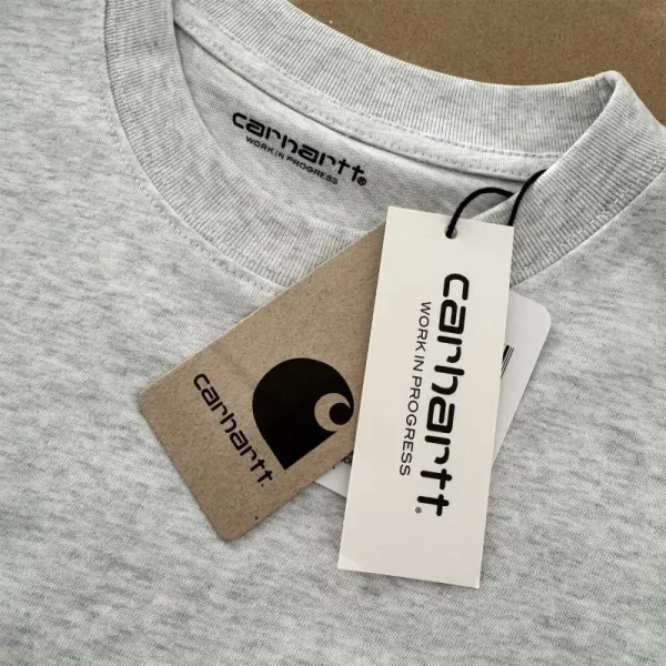 Carhartt Work In Progress Carhartt WIP Logo Embroidered White T-Shirt T-Shirts - 42
