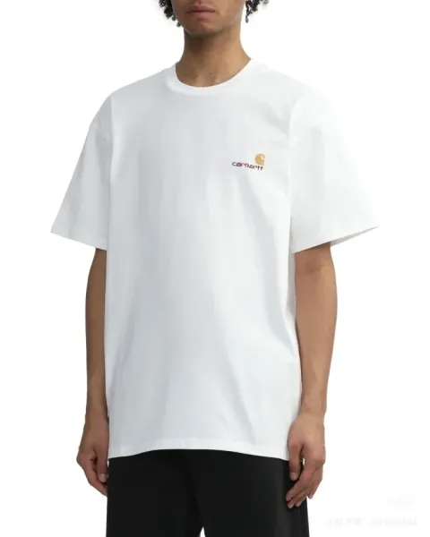 Carhartt Work In Progress Carhartt WIP Logo Embroidered White T-Shirt T-Shirts - 35
