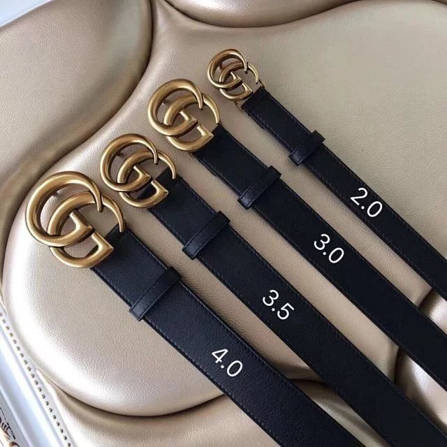 Gucci Leather Belt with Double G Buckle