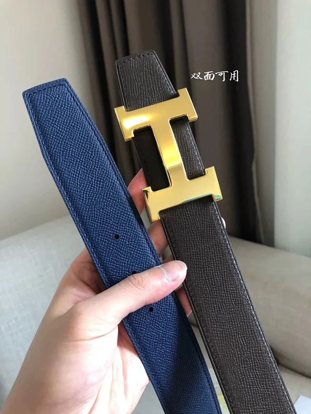 Hermès Belts 38 mm Reversible Leather H-Buckle Belt product detail image 12