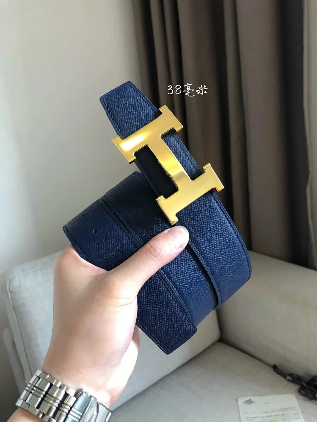Hermès Belts 38 mm Reversible Leather H-Buckle Belt product detail image 13