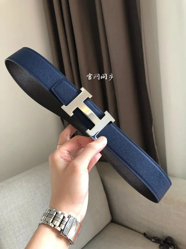 Hermès Belts 38 mm Reversible Leather H-Buckle Belt product detail image 17