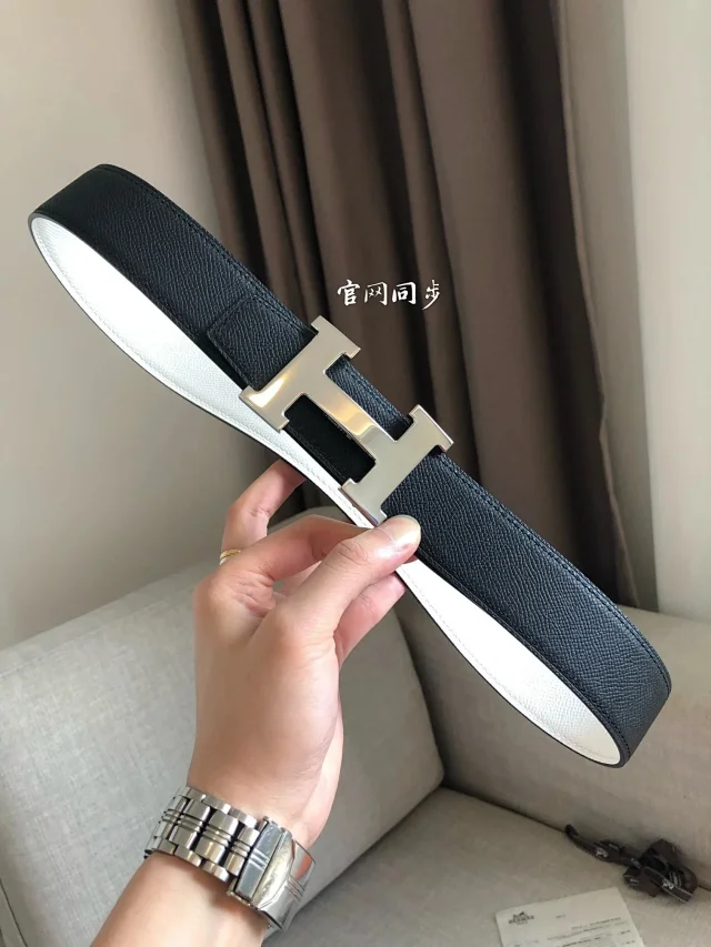 Hermès Belts 38 mm Reversible Leather H-Buckle Belt product detail image 24