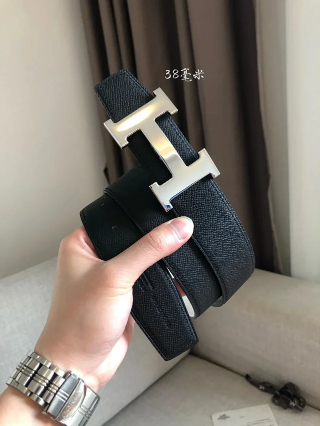 Hermès Belts 38 mm Reversible Leather H-Buckle Belt product detail image 25