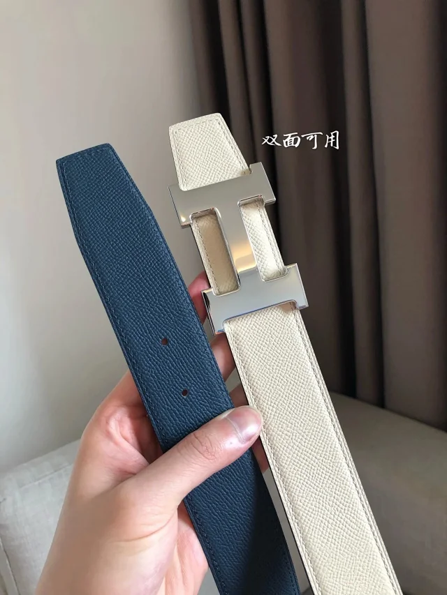 Hermès Belts 38 mm Reversible Leather H-Buckle Belt product detail image 33