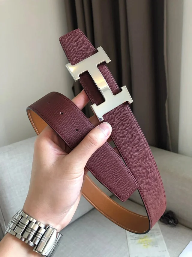 Hermès Belts 38 mm Reversible Leather H-Buckle Belt product detail image 48