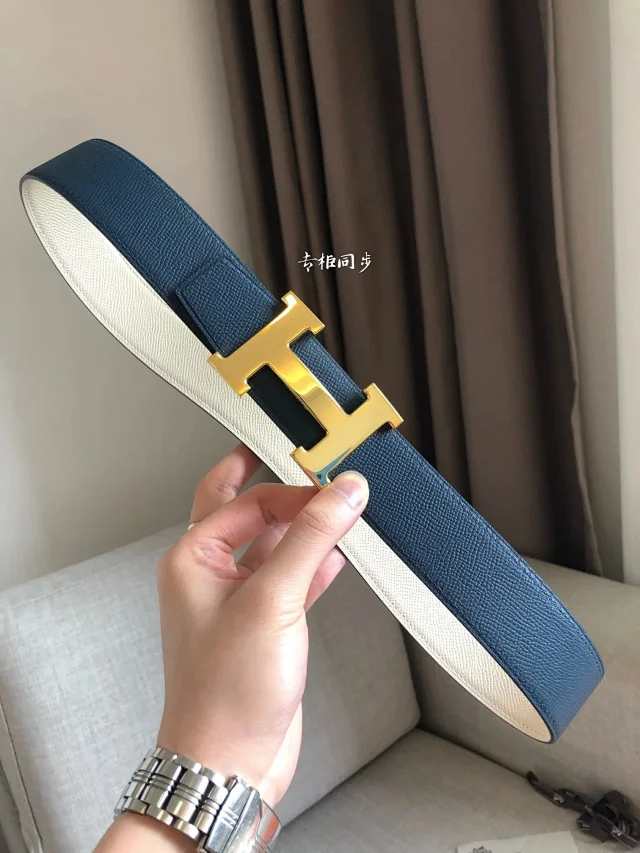Hermès Belts 38 mm Reversible Leather H-Buckle Belt product detail image 27