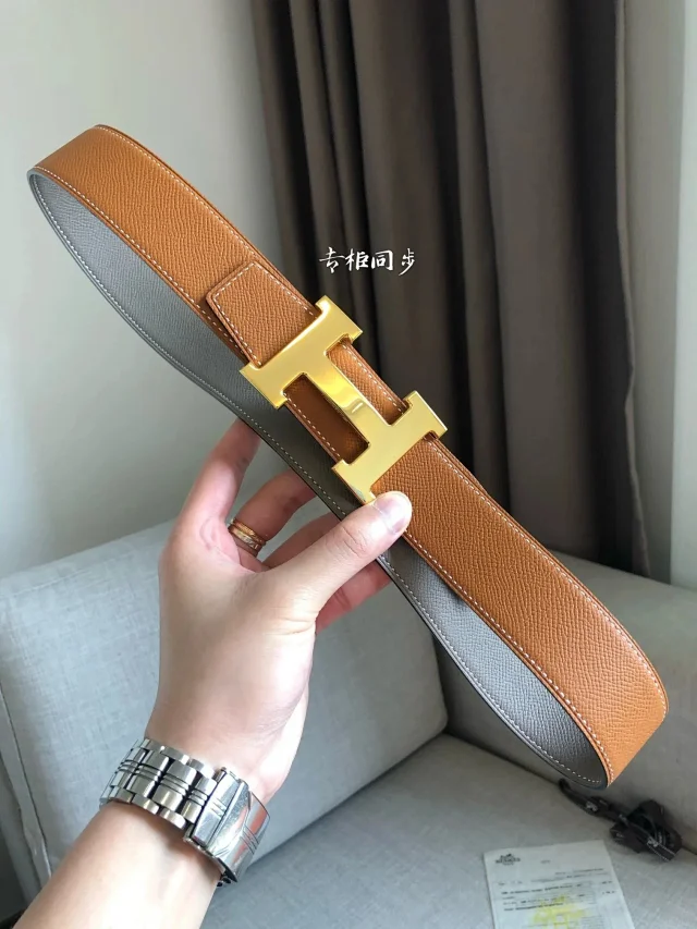 Hermès Belts 38 mm Reversible Leather H-Buckle Belt product detail image 36