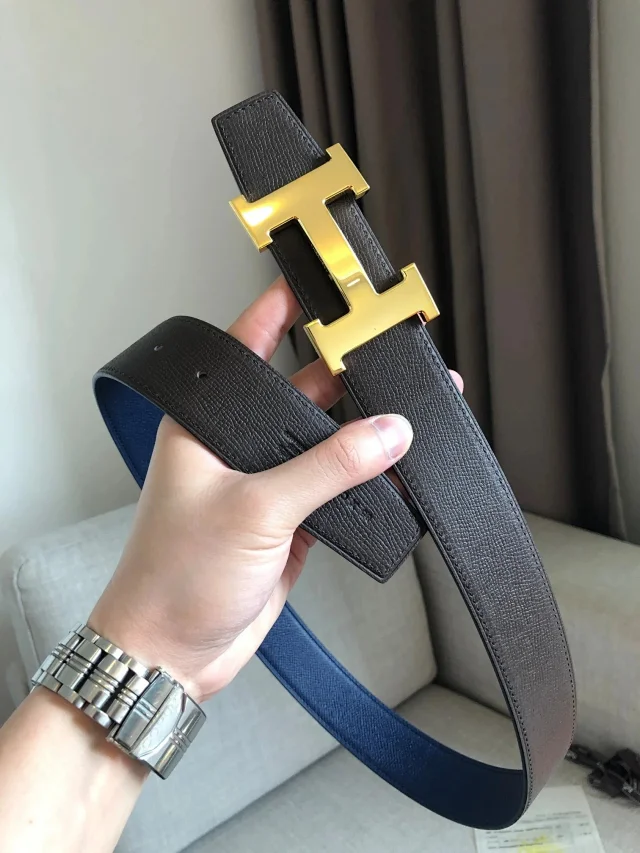 Hermès Belts 38 mm Reversible Leather H-Buckle Belt product detail image 14