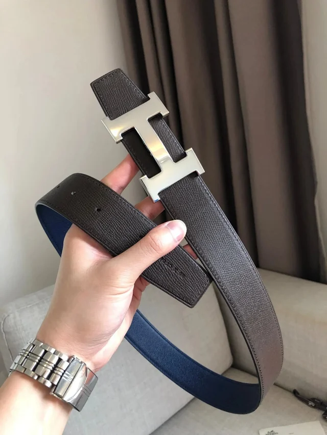 Hermès Belts 38 mm Reversible Leather H-Buckle Belt product detail image 20