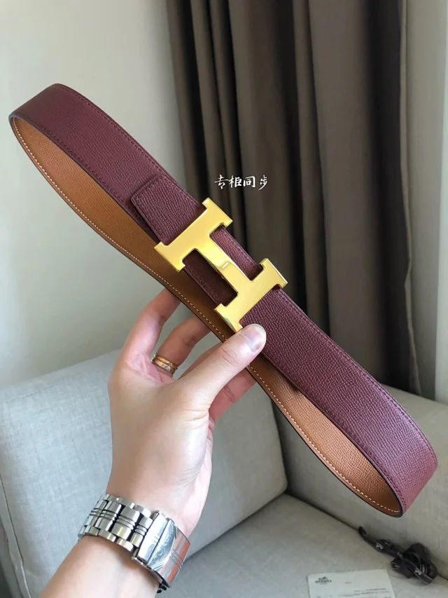 Hermès Belts 38 mm Reversible Leather H-Buckle Belt product detail image 42