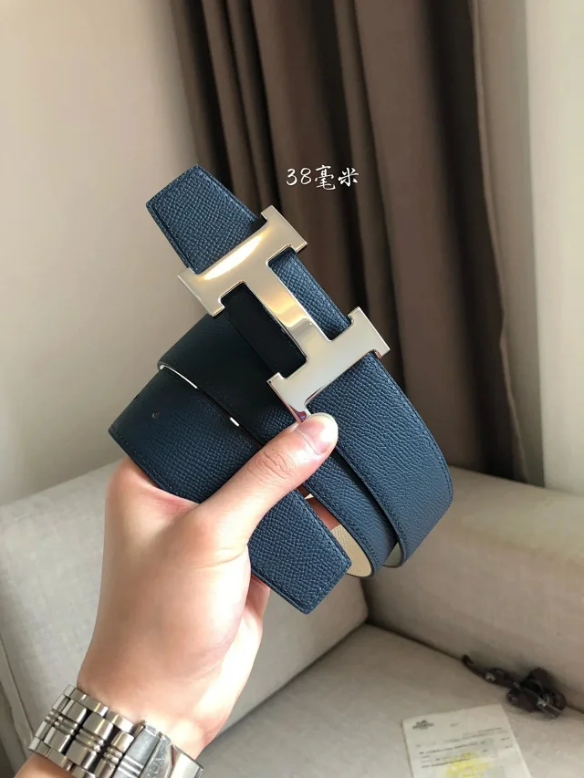 Hermès Belts 38 mm Reversible Leather H-Buckle Belt product detail image 32