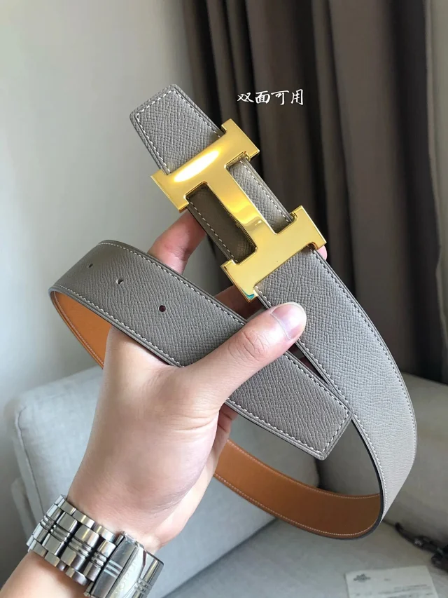 Hermès Belts 38 mm Reversible Leather H-Buckle Belt product detail image 38