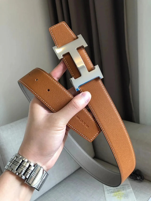 Hermès Belts 38 mm Reversible Leather H-Buckle Belt product detail image 41
