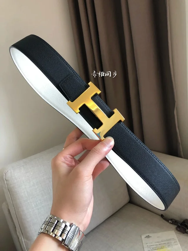 Hermès Belts 38 mm Reversible Leather H-Buckle Belt product detail image 21