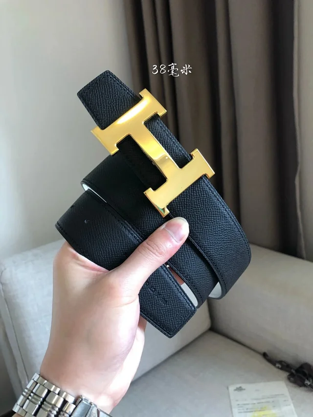Hermès Belts 38 mm Reversible Leather H-Buckle Belt product detail image 22