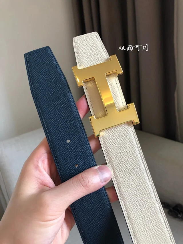 Hermès Belts 38 mm Reversible Leather H-Buckle Belt product detail image 29