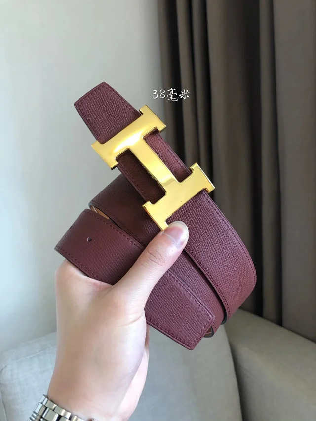 Hermès Belts 38 mm Reversible Leather H-Buckle Belt product detail image 43