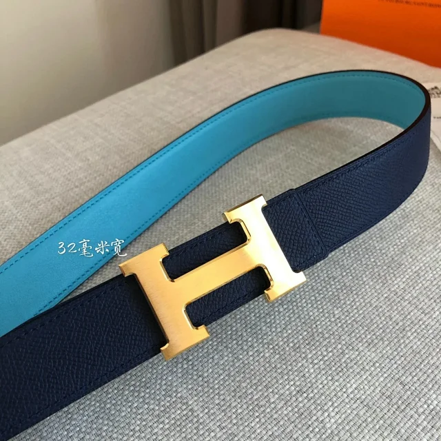 Hermès Belts Reversible 32 mm leather belt with H buckle product detail image 18