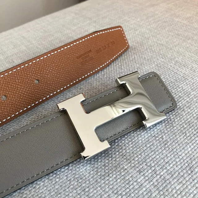 Hermès Belts Reversible 32 mm leather belt with H buckle product detail image 15