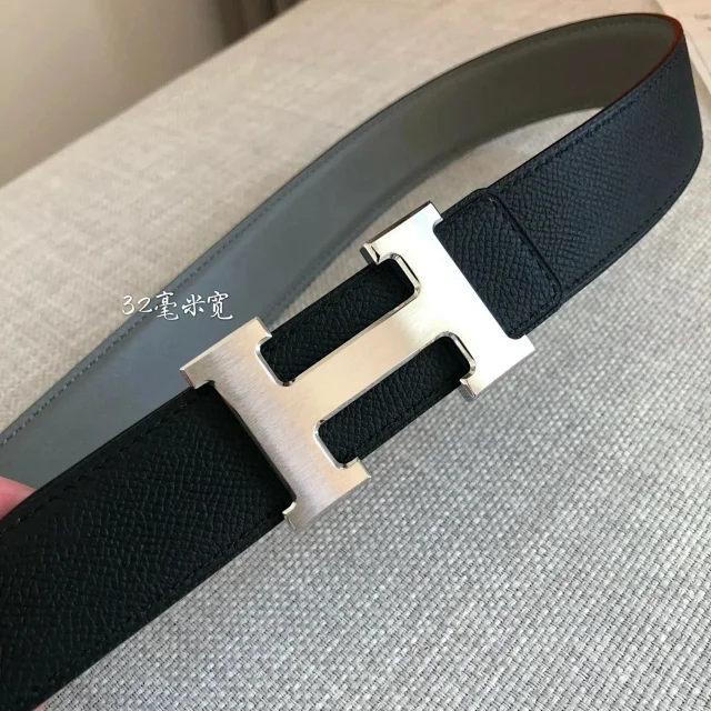 Hermès Belts Reversible 32 mm leather belt with H buckle product detail image 24