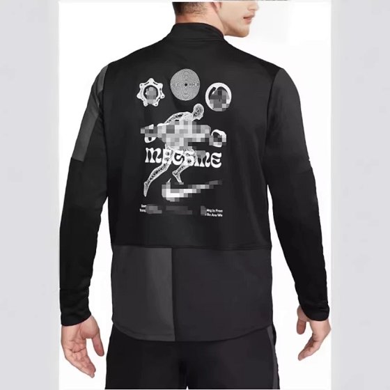 25 Trendy Half-Zip Print Sweatshirt for Men Streetwear Athletic Fitness Top