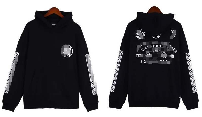 Amiri Floral Print Logo Pullover Hoodie