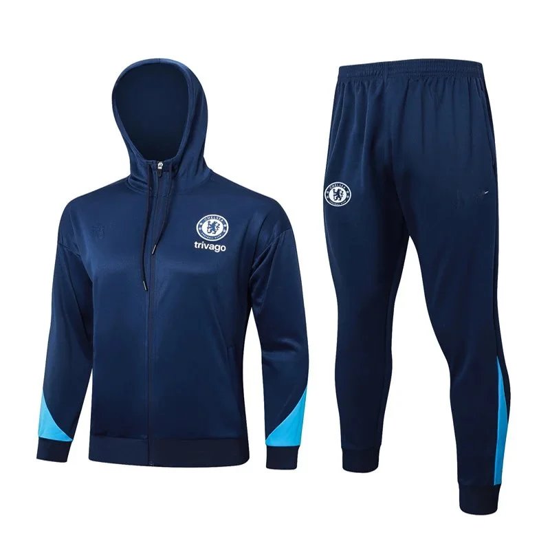 Adidas Tracksuits Football Training Tracksuit with Striped Trim — Chelsea2