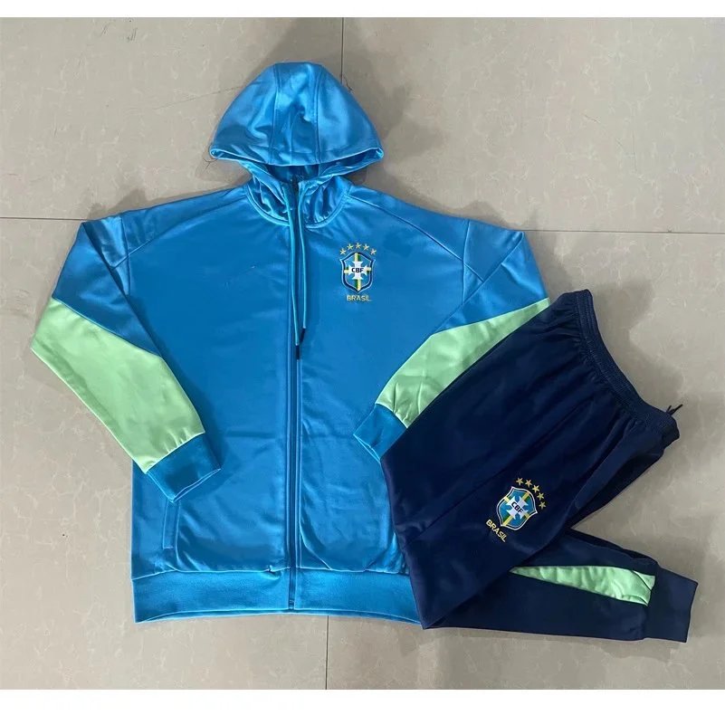 Adidas Tracksuits Football Training Tracksuit with Striped Trim — Brazil 1
