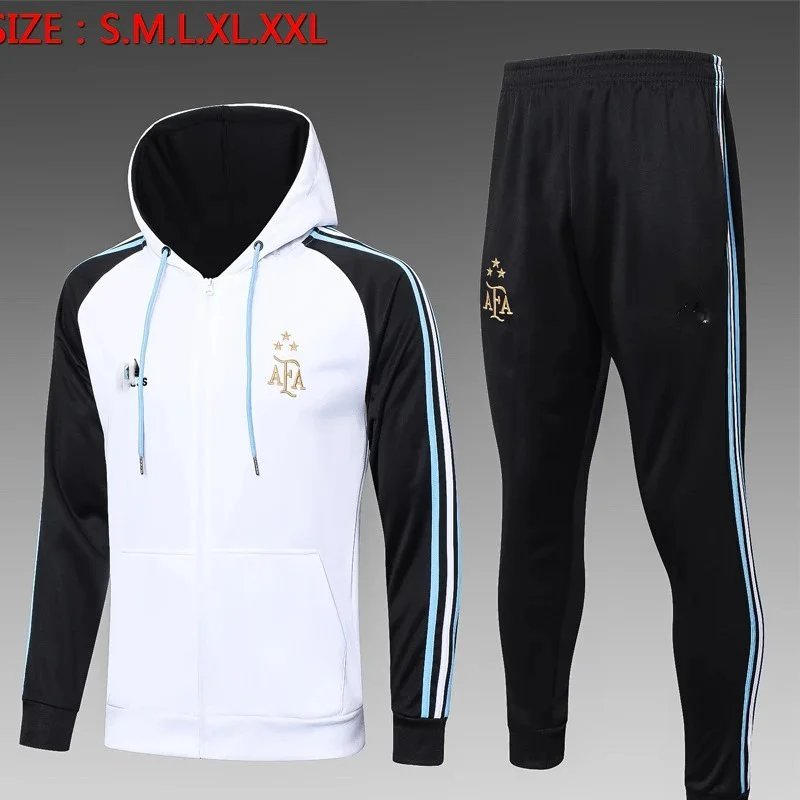 Adidas Tracksuits Football Training Tracksuit with Striped Trim — Argentina 3