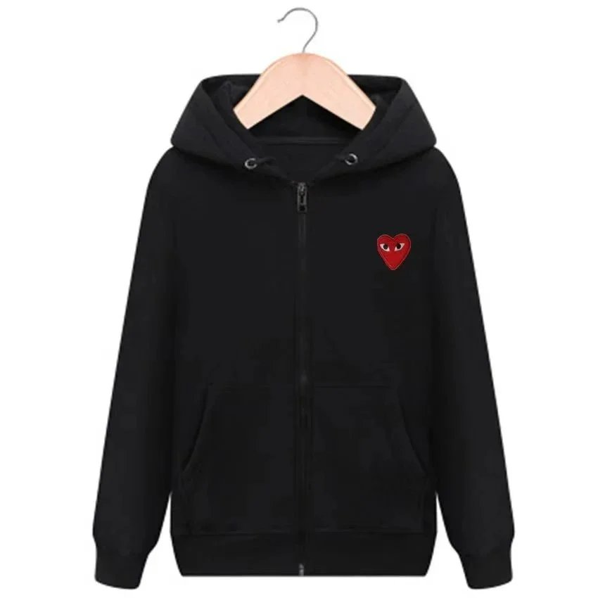 Comme des Garcons PLAY Zip-Up Hoodie Black