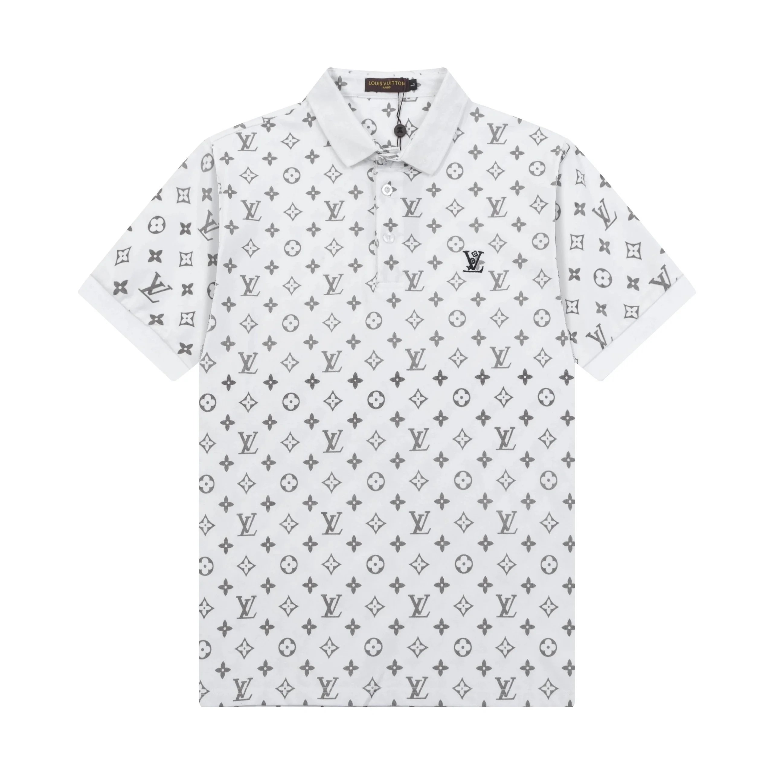 Louis Vuitton Monogram Polo Shirts — Black and White product photo 2