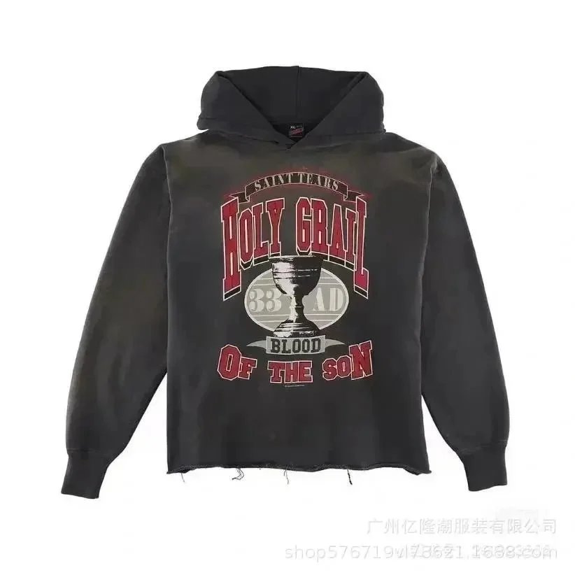 Saint Michael Hoodies & Sweatshirts Distressed Graphic and — Hoodie 10