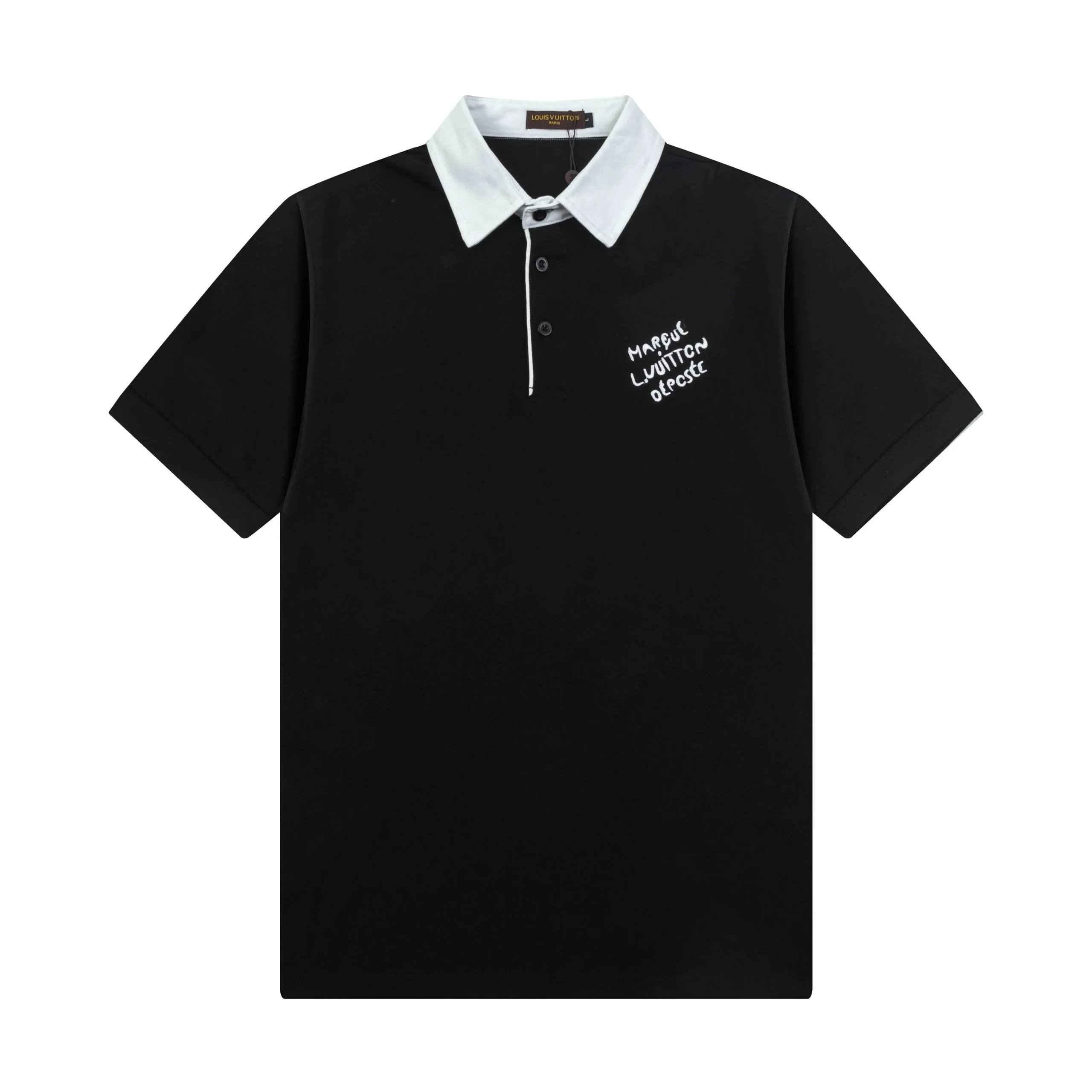 Louis Vuitton Monogram Polo Shirts — Black and White product photo 3