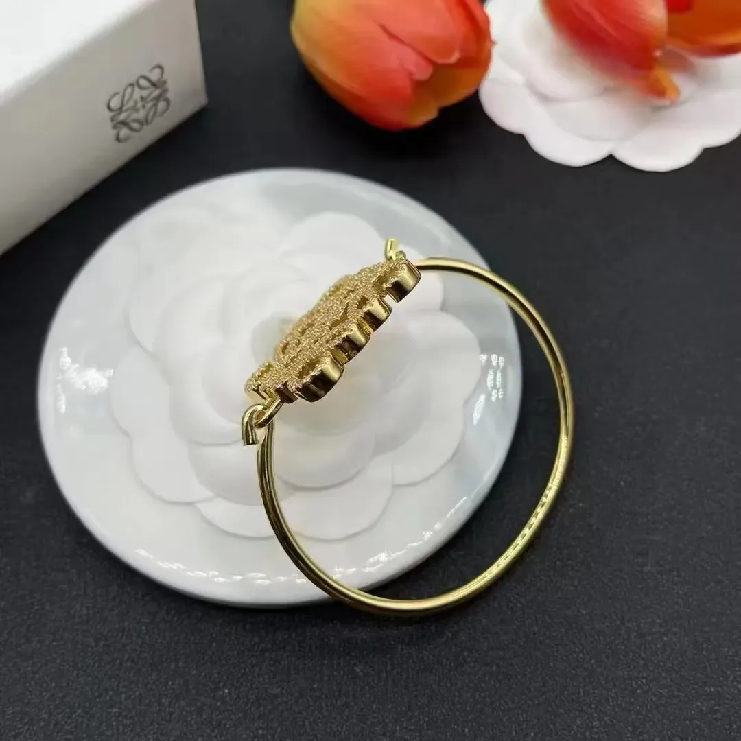 Loewe Anagram Bangle Gold-Plated Crystal Bracelet - 5
