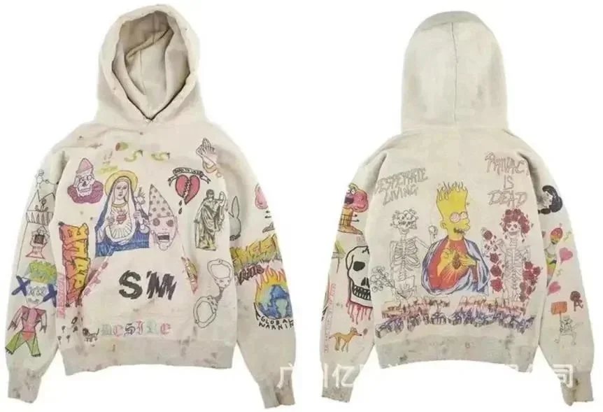 Saint Michael Hoodies & Sweatshirts Distressed Graphic and image 5